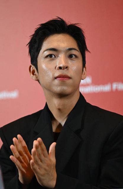 South Korean actor Joo Jong-hyuk attends a press conference for the opening film "The Table: Day and Night" of the 31st Busan International Film Festival (BIFF) at the Busan Cinema Center in Busan on October 6, 2026. (Photo by Jung Yeon-je / AFP)