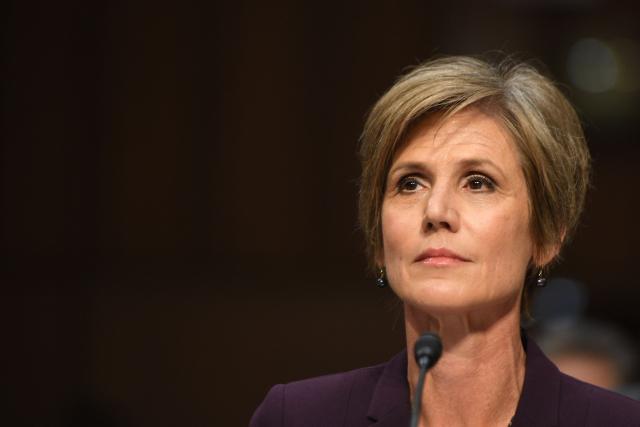 (FILES) Former acting Attorney General Sally Yates prepares to testify on May 8, 2017, before the US Senate Judiciary Committee on Capitol Hill in Washington, DC. Cornell University on October 6, 2026, named Sally Yates, a former top US prosecutor, to assess the elite college's handling of an alleged 2024 gang rape of a student that has provoked national outrage. The incident, as alleged in a graphic lawsuit filed last month, has drawn accusations that the Ivy League institution in New York state failed to properly punish the men involved. Cornell said that Sally Yates, who served as deputy US attorney general from 2015 to 2017 and briefly led the Justice Department, would conduct a "detailed review" of the university's response to the rape allegations. (Photo by JIM WATSON / AFP)