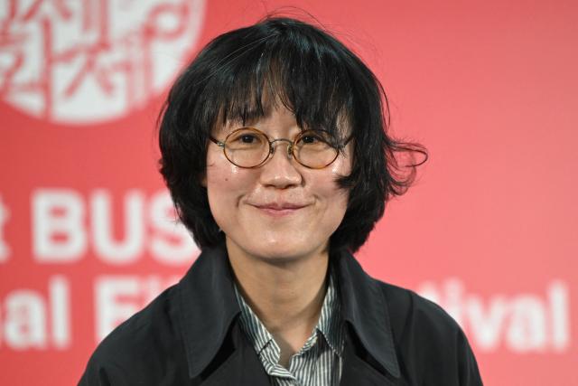 South Korean director Jung Ju-ri attends a press conference of the Competition Jury for the 31st Busan International Film Festival (BIFF) at the Busan Cinema Center in Busan on October 7, 2026. (Photo by Jung Yeon-je / AFP)