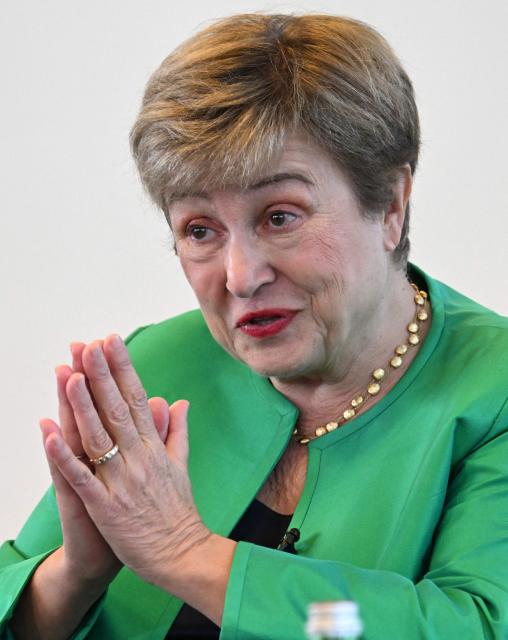 Kristalina Georgieva, managing director of the International Monetary Fund (IMF), speaks during an interview with AFP after the IMF Annual Meetings Curtain Raiser in Singapore on October 7, 2026. The global AI boom is fast becoming the key driver of economies around the world but the boom is risking wider global inequality by leaving some nations behind, IMF chief Kristalina Georgieva warned on October 7. (Photo by Roslan RAHMAN / AFP)