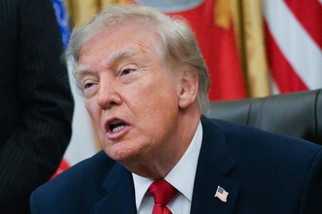 US President Donald Trump speaks about "Trump accounts," investment savings accounts for children, in the Oval Office in the White House in Washington, DC on October 7, 2026. (Photo by Alex WROBLEWSKI / AFP)