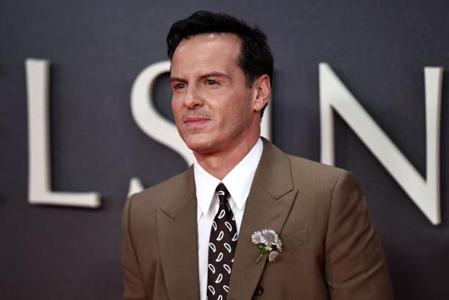 Irish actor Andrew Scott poses on the red carpet upon arrival to attend the premiere of the film "Elsinore" at the Royal Festival Hall in London, October 7, 2026, during the BFI London Film Festival. (Photo by Henry NICHOLLS / AFP)
