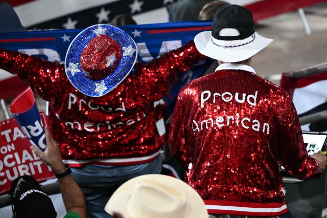 Supporters cheer before US President Donald Trump speaks at a campaign rally at the Freeman Coliseum in San Antonio, Texas, on October 7, 2026. Republican Senate candidate Ken Paxton is in a close race with Democratic candidate James Talarico for one of Texas' US Senate seats. (Photo by Mandel NGAN / AFP)