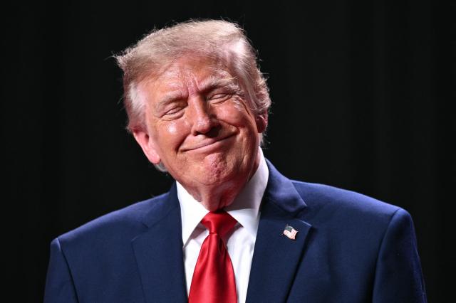 US President Donald Trump speaks at a campaign rally at the Freeman Coliseum in San Antonio, Texas, on October 7, 2026. Republican Senate candidate Ken Paxton is in a close race with Democratic candidate James Talarico for one of Texas' US Senate seats. (Photo by Mandel NGAN / AFP)