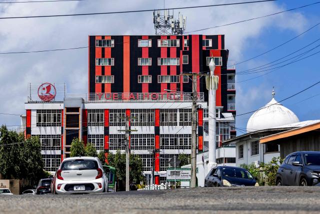 A general view shows the Yue Lai Hotel, owned by local businessman Zhao Fugang, in Suva on October 8, 2026. The United States accused on October 8 a Fiji-based man working for a Chinese state agency of allegedly paying bribes to advance Beijing's interests in the Pacific nation. Zhao Fugang -- Director of the Overseas Chinese Service Centre in Fiji's capital of Suva -- engaged in "significant corruption" on behalf of actors in China, Washington said. (Photo by AFP)