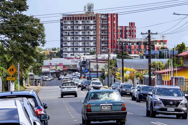 A general view shows the Yue Lai Hotel, owned by local businessman Zhao Fugang, in Suva on October 8, 2026. The United States accused on October 8 a Fiji-based man working for a Chinese state agency of allegedly paying bribes to advance Beijing's interests in the Pacific nation. Zhao Fugang -- Director of the Overseas Chinese Service Centre in Fiji's capital of Suva -- engaged in "significant corruption" on behalf of actors in China, Washington said. (Photo by AFP)