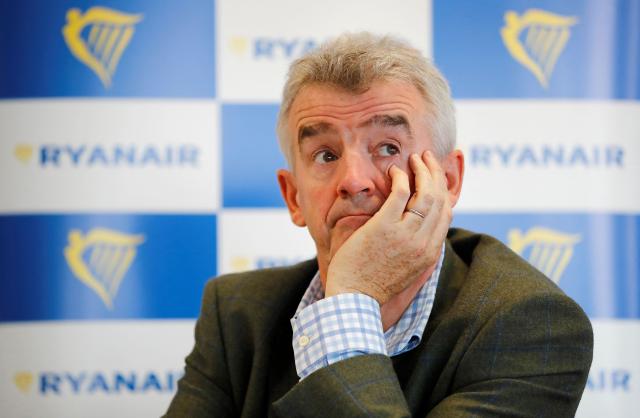 (FILES) Ryanair CEO Michael O'Leary attends a press conference in London on September 12, 2018. Ryanair chief executive Michael O'Leary said on October 8, 2026 that he did not expect any jet fuel shortages in Europe this winter, and not before summer 2027, even as the Iran war disrupts supply chains. "There is no question, I think, over availability of jet fuel in Europe this winter, or frankly into next summer either, unless there's some unforeseen event," O'Leary said at a press conference by the A4E association of European airlines. (Photo by Tolga AKMEN / AFP)
