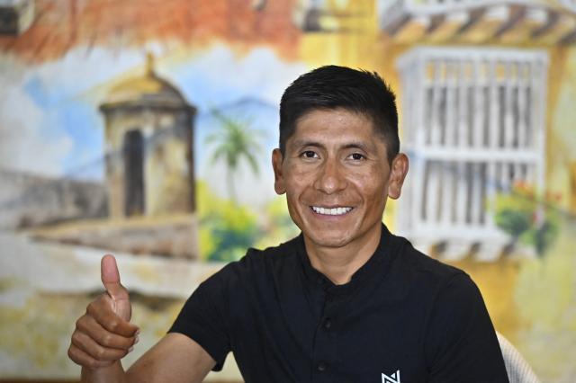 Colombian cyclist Nairo Quintana poses for a portrait during an interview in Cartagena, Colombia, on October 8, 2026, as he prepares to retire from professional cycling. (Photo by Manuel Pedraza / AFP)