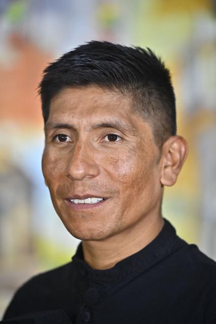 Colombian cyclist Nairo Quintana poses for a portrait during an interview in Cartagena, Colombia, on October 8, 2026, as he prepares to retire from professional cycling. (Photo by Manuel Pedraza / AFP)