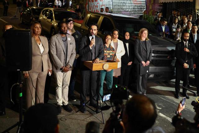 New York City mayor Zohran Mamdani speaks to the press to give an update about the Immigration and Customs Enforcement (ICE) shooting in the Bronx borough of New York on October 8, 2026. Mayor Mamdani said he would ask US President Donald Trump to remove federal immigration agents from the city as tensions flared over the latest shooting involving ICE. (Photo by CHARLY TRIBALLEAU / AFP)