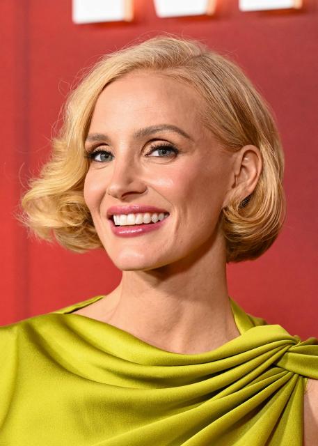US actress Jessica Chastain attends the fan screening of Universal Pictures' film "Other Mommy" at Universal Cinema AMC in Hollywood, California, on October 8, 2026. (Photo by Katie FLORES / AFP)