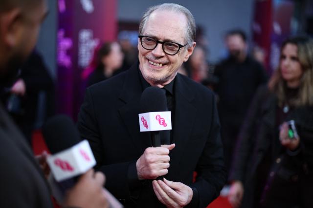 US actor Steve Buscemi gives an interview upon arrival to attend the gala screening of the film "Wild Horse Nine" at the Royal Festival Hall in London, October 9, 2026, during the BFI London Film Festival. (Photo by Henry Nicholls / AFP)