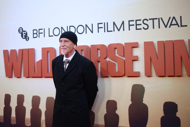 US actor John Malkovich poses on the red carpet upon arrival to attend the gala screening of the film "Wild Horse Nine" at the Royal Festival Hall in London, October 9, 2026, during the BFI London Film Festival. (Photo by Henry Nicholls / AFP)