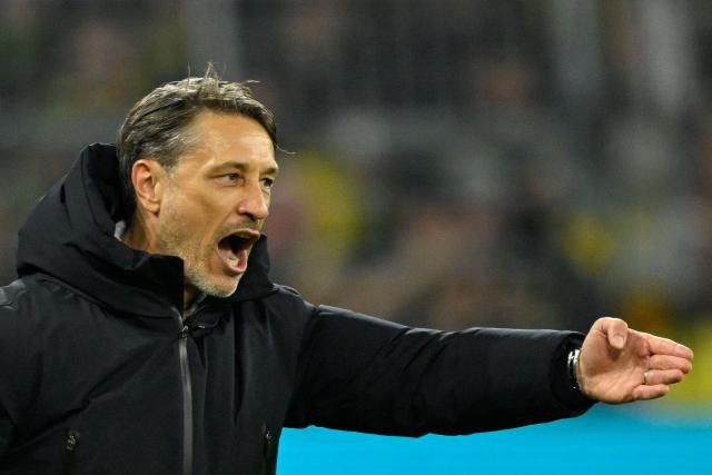 Dortmund's Croatian head coach Niko Kovac reacts from the sidelines during the German first division Bundesliga football match between BVB Borussia Dortmund and Werder Bremen in Dortmund, western Germany on October 9, 2026. (Photo by INA FASSBENDER / AFP) / DFL REGULATIONS PROHIBIT ANY USE OF PHOTOGRAPHS AS IMAGE SEQUENCES AND/OR QUASI-VIDEO