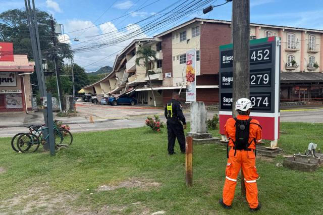 View of minor damages after a severe 7.6 magnitude earthquake hit the country, in Penonome, Panama, on October 9, 2026. According to the US Geological Survey (USGS), a magnitude 7.6 earthquake shook Panama sparking panic in the capital, though no casualties or damage have been reported so far. (Photo by Daniel DE CARTERET / AFP)