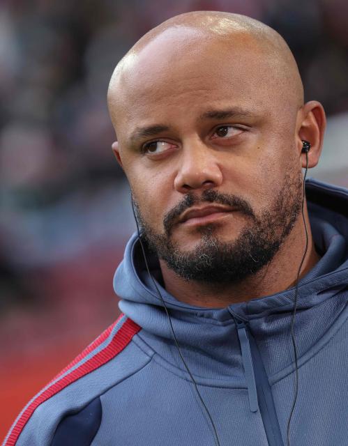 Bayern Munich's Belgian head coach Vincent Kompany is interviewed prior to the German first division Bundesliga football match between FC Augsburg and FC Bayern Munich in Augsburg, southern Germany on October 10, 2026. (Photo by Karl-Josef HILDENBRAND / AFP) / DFL REGULATIONS PROHIBIT ANY USE OF PHOTOGRAPHS AS IMAGE SEQUENCES AND/OR QUASI-VIDEO