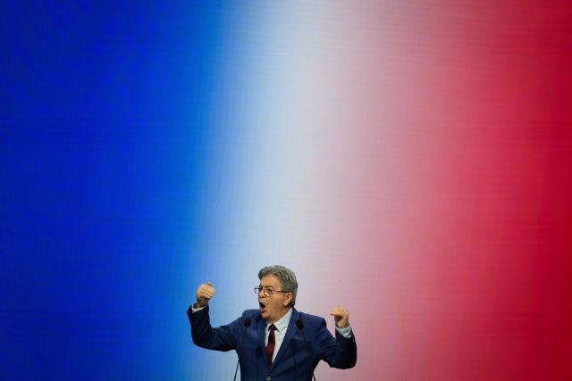 Leftist party La France Insoumise (LFI) candidate in France's 2027 presidential election Jean-Luc Melenchon delivers a speech during a campaign rally in Cournon d’Auvergne, central France, on October 11, 2026. (Photo by JEFF PACHOUD / AFP)