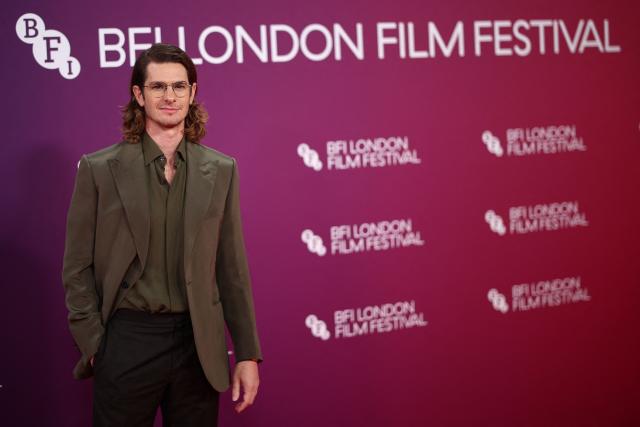 British-US actor Andrew Garfield poses on the red carpet upon arrival to attend the International premiere of the film "Artificial" at the Royal Festival Hall in London, October 11, 2026, during the BFI London Film Festival. (Photo by Henry Nicholls / AFP)