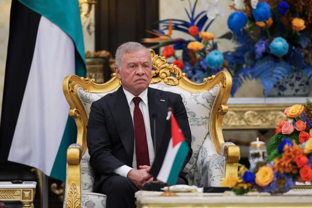 Jordan's King Abdullah II meets with Malaysia's King Sultan Ibrahim Sultan Iskandar at the National Palace in Kuala Lumpur on October 12, 2026. (Photo by Hasnoor Hussain / POOL / AFP)