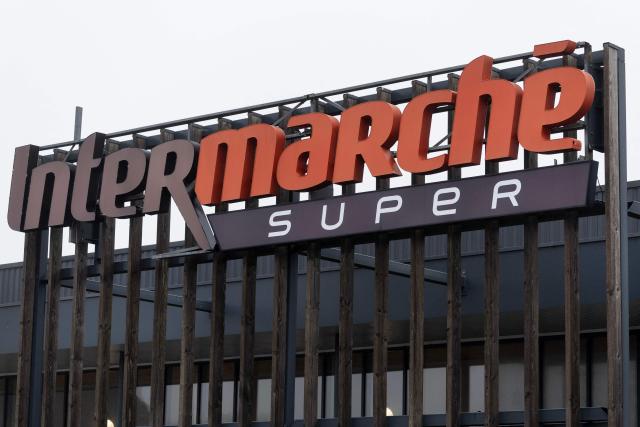 This photograph shows the Intermarche logo at a supermarket in Nevez, western France, on October 12, 2026, , following a cyberattack affecting the French supermarket chains Intermarche and Cooperative U that caused their refrigerators to defrost. Some 150 to 200 Intermarchй stores were targeted in the attack on October 12, 2026, along with nearly 100 Coopйrative U outlets, the retailers said. BFM TV reported that rival giant E. Leclerc was also affected, with hackers “managing to remotely trigger the forced defrosting of refrigeration systems in numerous stores.” (Photo by Fred TANNEAU / AFP)