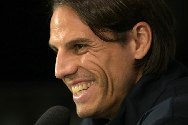 Club Brugge's Swiss goalkeeper Yann Sommer attends a press conference on the eve of the UEFA Champions League football match between Inter Milan and Club Brugge, in Milan on October 12, 2026. (Photo by Stefano Rellandini / AFP)