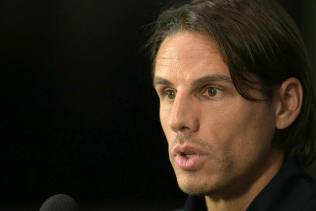Club Brugge's Swiss goalkeeper Yann Sommer attends a press conference on the eve of the UEFA Champions League football match between Inter Milan and Club Brugge, in Milan on October 12, 2026. (Photo by Stefano Rellandini / AFP)