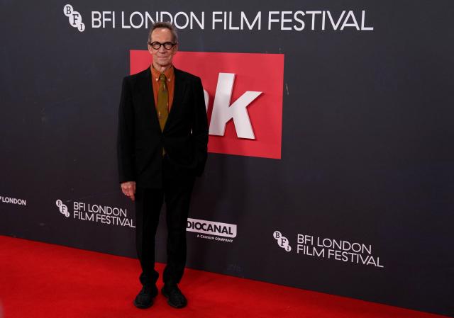 Australian-British actor Jonathan Hyde poses on the red carpet upon arrival to attend the gala screening of the film "Ink" at the Royal Festival Hall in London, October 12, 2026, during the BFI London Film Festival. (Photo by CARLOS JASSO / AFP)