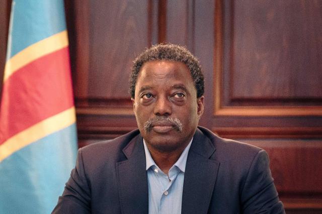Former Democratic Republic of Congo president Joseph Kabila holds a press conference during the signing of the founding document of the Front for the Refoundation of the Nation (FRN), a political-military movement with the Rwanda-backed M23 armed group of which he is named president, at his residence in Goma, the major city in eastern Congo that M23 has controlled since January 2025, on October 12, 2026. (Photo by Jospin Mwisha / AFP)