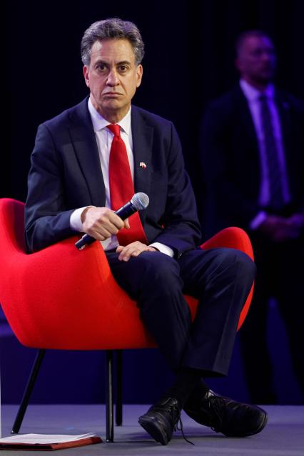 Britain's Foreign Secretary Ed Miliband attends a panel discussion during the Warsaw Security Forum in Warsaw, Poland on October 13, 2026. (Photo by Wojtek RADWANSKI / AFP)