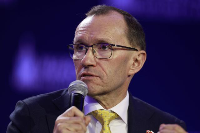 Norwegian Foreign Minister Espen Barth Eide attends a panel discussion during the Warsaw Security Forum in Warsaw, Poland on October 13, 2026. (Photo by Wojtek RADWANSKI / AFP)