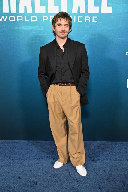 US actor Austin Abrams attends the world premiere of 20th Century Studios' film "Whalefall" at El Capitan Theatre in Hollywood, California, on October 13, 2026. (Photo by Katie FLORES / AFP)