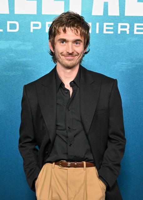 US actor Austin Abrams attends the world premiere of 20th Century Studios' film "Whalefall" at El Capitan Theatre in Hollywood, California, on October 13, 2026. (Photo by Katie FLORES / AFP)