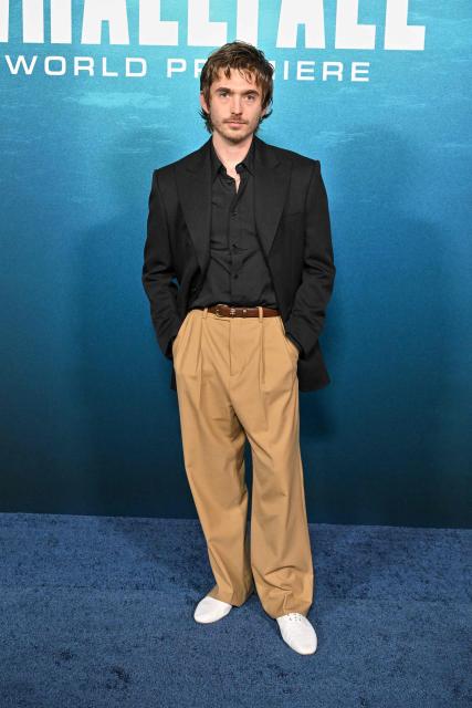 US actor Austin Abrams attends the world premiere of 20th Century Studios' film "Whalefall" at El Capitan Theatre in Hollywood, California, on October 13, 2026. (Photo by Katie FLORES / AFP)