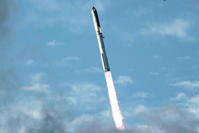 (FILES) SpaceX Starship Flight 14 launches at SpaceX Starbase in Starbase, Texas on September 28, 2026. The operation of some Starlink internet terminals appeared to be restricted overnight, a technology adviser to the Ukrainian president said on October 14, 2026, after US President Donald Trump called for a pause in attacks on power infrastructure. "Tonight SpaceX introduced a speed limit for the Starlink terminals in motion," said the adviser, Sergiy Beskrestnov. "Our defence forces were not warned about this restriction, which led to the disruption of a number of missions. Obviously, this action cannot be a coincidence and is linked to the current political situation." (Photo by RONALDO SCHEMIDT / AFP)