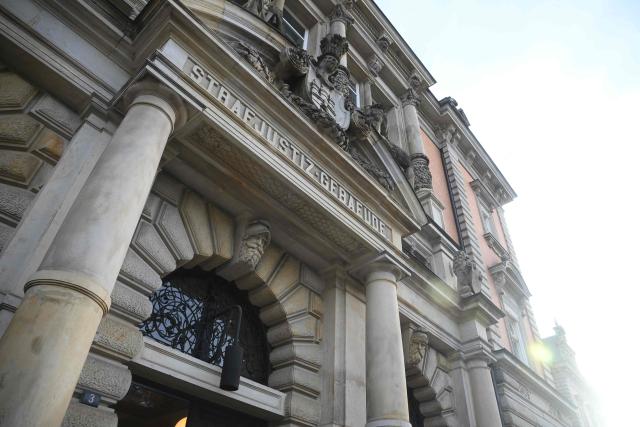The facade of the Criminal Justice building is pictured ahead the beginning of the trial against Ukrainian national Serhii K, a former army officer accused of the Nord Stream gas pipeline bombing around four years ago, at the Higher Regional Court in Hamburg, northern Germany on October 14, 2026. According to the indictment filed by the Federal Public Prosecutors Office, Serhii K, who was arrested last year while on vacation in Italy, is alleged to have planned the act together with other members of the Ukrainian military. In addition, the defendant is said to have led the team that blew up the natural gas pipelines under the Baltic Sea at the end of September 2022. The pipelines were used to transport Russian natural gas to Germany. According to the indictment, the attack was carried out on behalf of Ukrainian state authorities; the background was the Russian war of aggression against Ukraine, which began in early 2022. The Ukrainian government denies any official involvement. (Photo by Gregor Fischer / AFP)