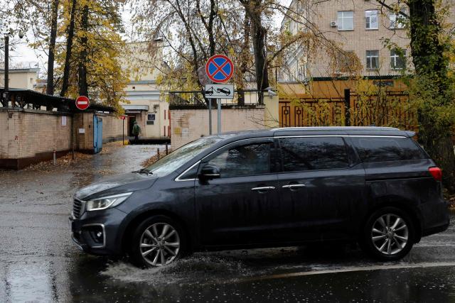 A car drives past Moscow's high-security Lefortovo prison, used to jail those being investigated by the FSB security services, on October 14, 2026. Tokyo said on October 14, 2026 it had urged Moscow to ensure "fair and impartial treatment" of a Japanese journalist who was arrested by Russia on suspicion of espionage. Moscow accused the man -- Yuki Imai, a reporter with the Hokkaido Shimbun newspaper -- of working for Japanese intelligence to collect information about Russia's defensive capabilities on the Far East island of Sakhalin. (Photo by TATYANA MAKEYEVA / AFP)