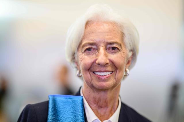 European Central Bank President Christine Lagarde poses as she leaves a sideline event during the Annual Meetings of the International Monetary Fund (IMF) and the World Bank Group (WBG) at the Queen Sirikit National Convention Center (QSNCC) in Bangkok on October 14, 2026. (Photo by ANTHONY WALLACE / AFP)