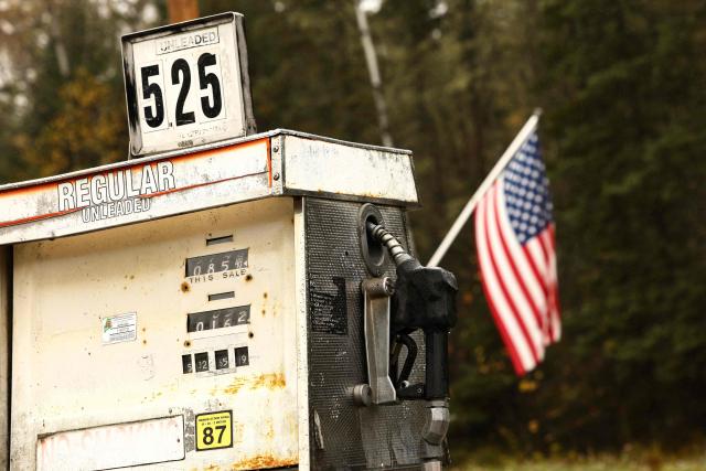 A gas pump is pictured at a gas station in Allagash, Maine on October 14, 2026. Affordability worries have emerged as a key voter concern as global oil prices rocketed this year, driving up costs at US gasoline pumps as well and squeezing American households. (Photo by CHARLY TRIBALLEAU / AFP)