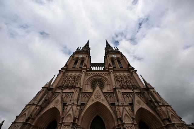 View of the Basilica of Our Lady of Lujan in Lujan, Buenos Aires Province, Argentina on October 14, 2026. (Photo by Luis ROBAYO / AFP)