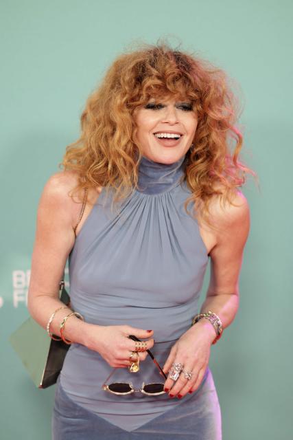 US actor Natasha Lyonne poses on the red carpet upon arrival to attend the gala screening of the film "Klara and the Sun" at the Royal Festival Hall in London, October 15, 2026, during the BFI London Film Festival. (Photo by Brook Mitchell / AFP)