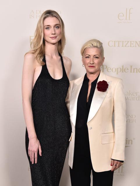 Australian actress Elizabeth Debicki (L) and US costume designer Trish Summerville attend the 3rd Annual InStyle Imagemaker Awards in Los Angeles on October 15, 2026. (Photo by LISA O'CONNOR / AFP)