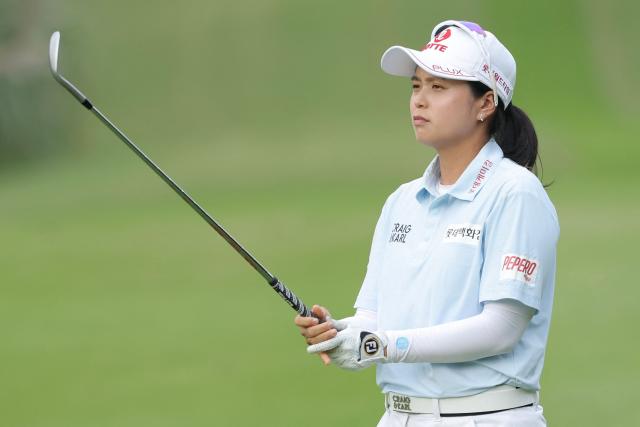 South Korea's Choi Hye-jin competes during the Buick LPGA Shanghai golf tournament in Shanghai on October 16, 2026. (Photo by CN-STR / AFP) / China OUT
