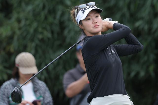 Australia's Grace Kim plays a shot during the Buick LPGA Shanghai golf tournament in Shanghai on October 16, 2026. (Photo by CN-STR / AFP) / China OUT