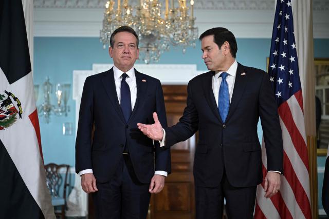 US Secretary of State Marco Rubio meets with Dominican Republic's Foreign Minister Victor Bisono at the State Department in Washington, DC on October 16, 2026. (Photo by Oliver Contreras / AFP)