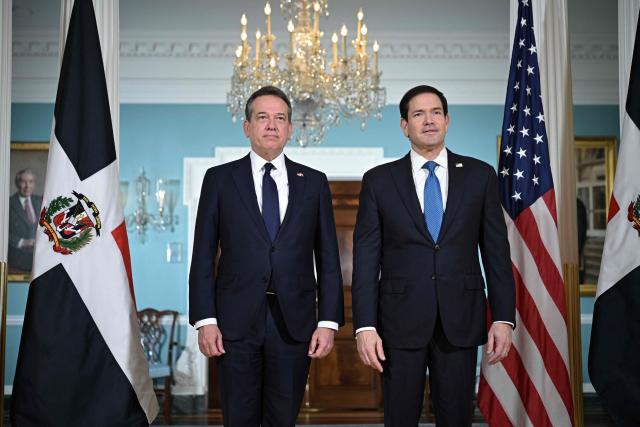 US Secretary of State Marco Rubio meets with Dominican Republic's Foreign Minister Victor Bisono at the State Department in Washington, DC on October 16, 2026. (Photo by Oliver Contreras / AFP)