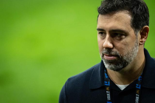 Brazilian co-owner and President of Le Mans FC, Pedro Oliveira, looks on ahead of the French L1 football match between Le Mans FC and Toulouse FC at the Stade Marie-Marvingt in Le Mans, northwestern France, on October 16, 2026. (Photo by Guillaume SALIGOT / AFP)