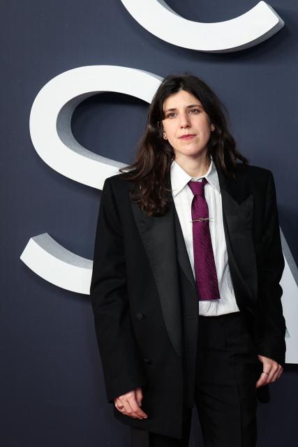 (FILES) French cinematographer Marine Atlan poses on the red carpet upon arrival for the 51st edition of the Cesar Film Awards ceremony at the Olympia venue in Paris on February 26, 2026. The film "La Gradiva" that received unanimous critical reviews and was acclaim at the last Cannes Film Festival – a daring teen film about a Year 13 class’s trip to Pompeii – is generating a level of enthusiasm that has taken even its director, Marine Atlan, by surprise. (Photo by ALAIN JOCARD / AFP)