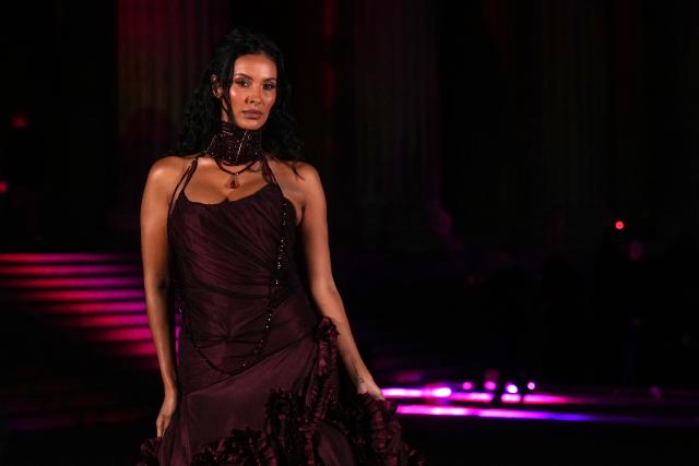 British broadcaster Maya Jama poses upon arrival to attend The British Museum Ball 2026 in London on October 17, 2026. (Photo by CARLOS JASSO / AFP)