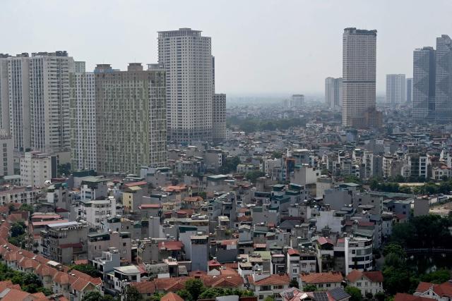 A general view shows a residential area in Hanoi on October 19, 2026. (Photo by Nhac NGUYEN / AFP)