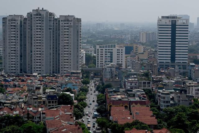 A general view shows a residential area in Hanoi on October 19, 2026. (Photo by Nhac NGUYEN / AFP)